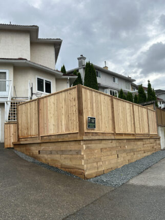 burnaby wall Burnaby wood retaining wall and fence
