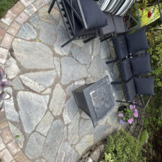 Natural stone patio