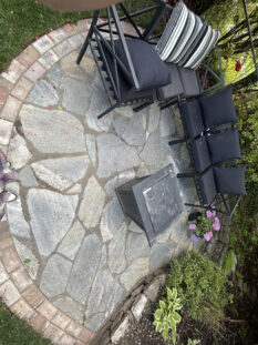 Natural stone patio