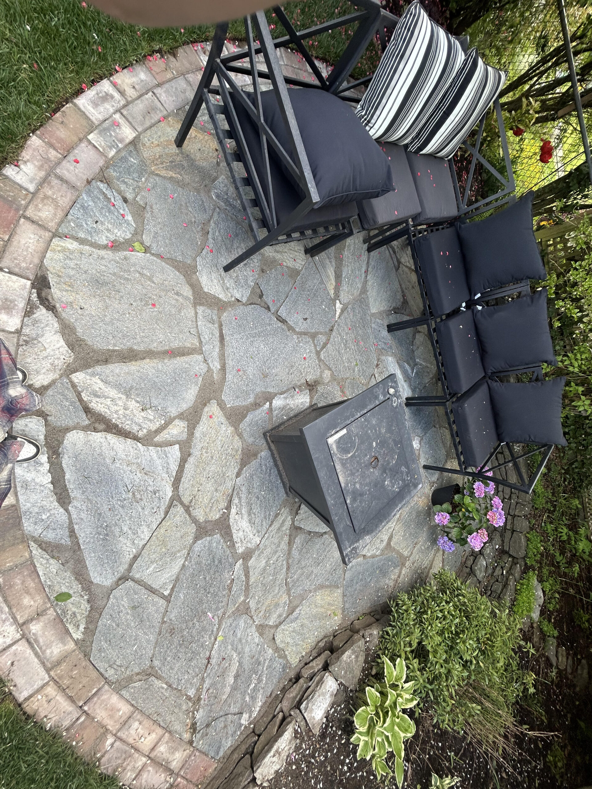 Natural stone patio