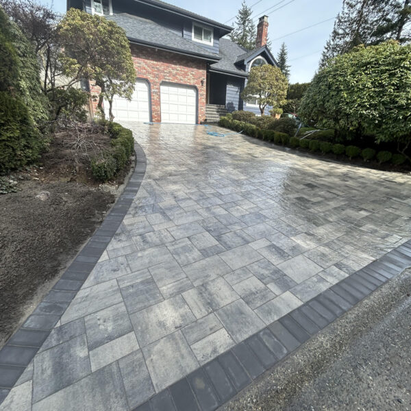 north vancouver paver driveway landscaping project