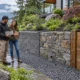 Retaining wall materials compared for a landscaped Delta property